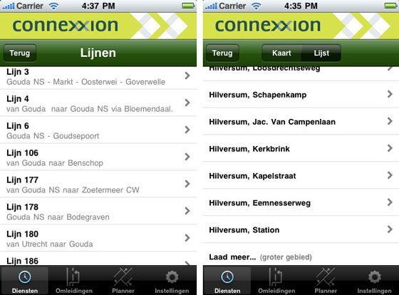 Lijnen connexxion iphone