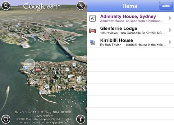 google earth iphone