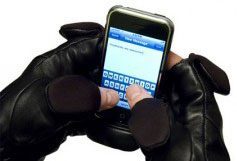 lederen iphone handschoenen