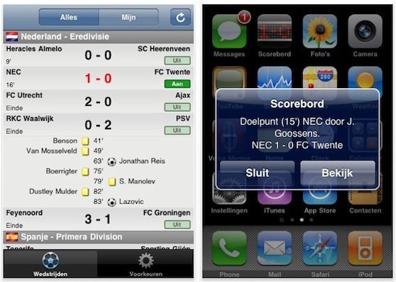 scorebord voetbal