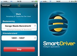 SmartDriver iPhone rittenadministratie
