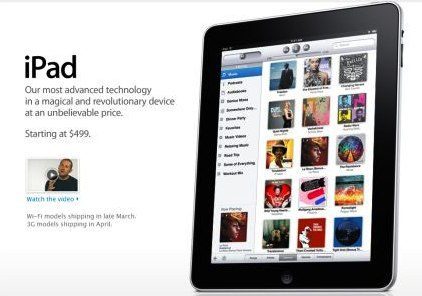 ipad homepage