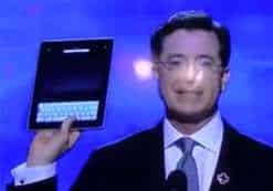 Stephen Colbert gebruikt iPad op Grammy's