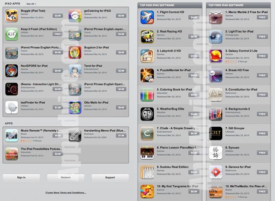 app store ipad