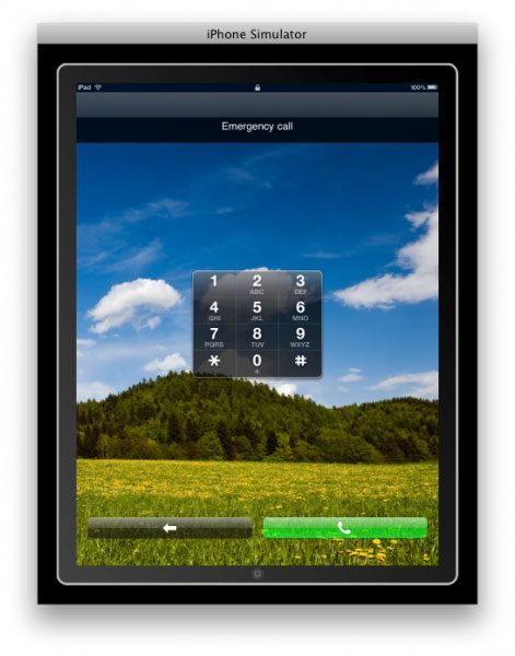 iphone simulator ipad emergency