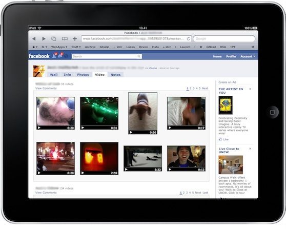 facebook html5 ipad