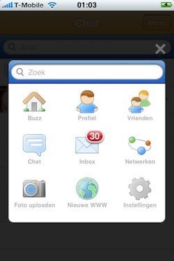 hyves iphone menu