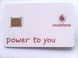 Britse micro-simkaart van Vodafone