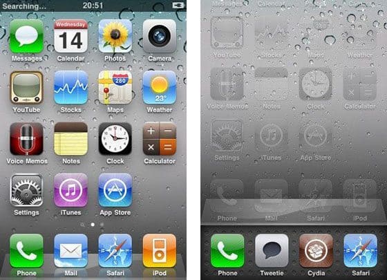 Wallpaper en multitasking op de iPhone 3G