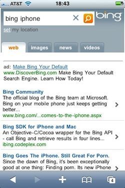 bing iphone