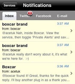 boxcar notificaties