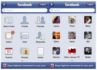 facebook screen