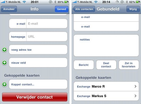 gebundelde contacten