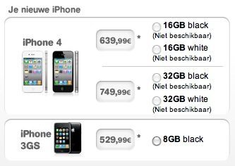 iphone 4 prijzen