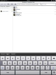 Facebook chat op de iPad