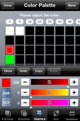 De Edge Touch color editor