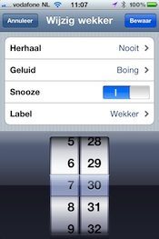 iphone wekker