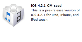 iOS 4.2.1 GM