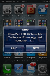 Twitter for iPhone - push notification