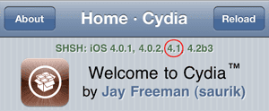 Cydia - unieke handtekening iOS 4.1