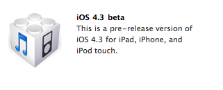 iOS 4.3 beta