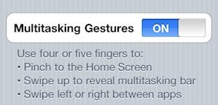 Multitasking gestures