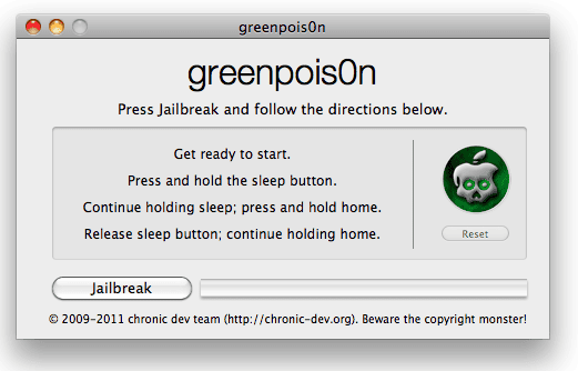 greenpois0n RC5 op Mac OS X