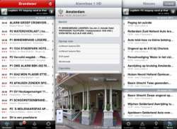 Alarmfase 1 HD voor iPad meldingen brandweer en nieuws