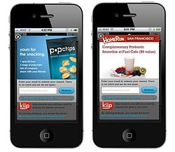 Kiip advertenties voorbeelden voor iPhone