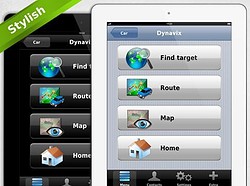 Navigatiesysteem Dynavix voor de iPad opties