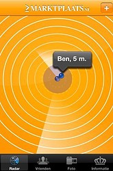 Oranjeplaats radar voor de iPhone