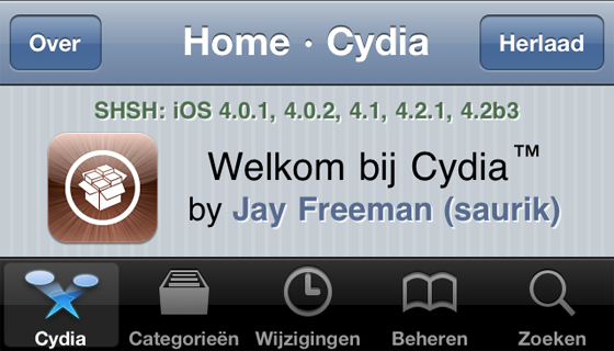 Welkom bij Cydia