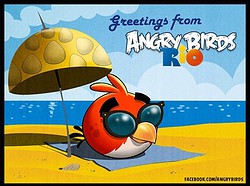 Angry Birds Rio op het strand