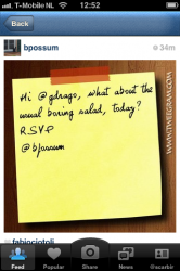 Tweegram post-it effect