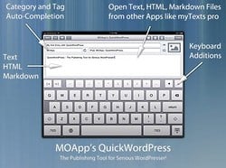 QuickWordPress iPad applicatie post publiceren