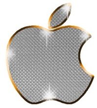 apple logo bling