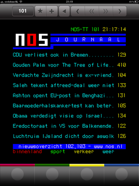 Teletekst op de iPad