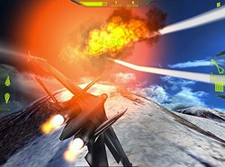 iPad MetalStorm Online explosie op blauwe lucht