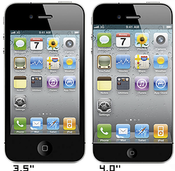iPhone met groter scherm concept
