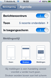 Meldingsstijl instellen iOS 5