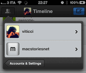 Tussen accounts wisselen in Tweetbot 1.3