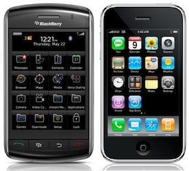 blackberry storm iphone