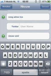 iOS 5 Uitgelicht Twitter Contactgegevens