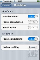iOS 5 Uitgelicht iMessage opties