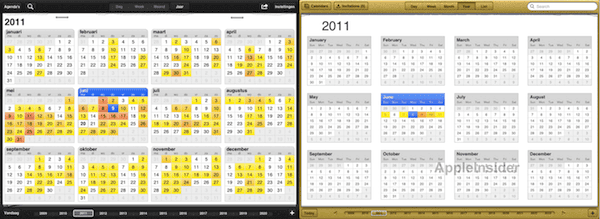 Week Cal HD en Calendar in iOS 5 (iPad) vergeleken
