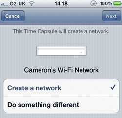 iOS 5: stel je Time Capsule in via je iPhone.
