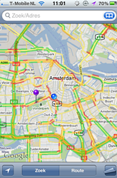 Google Maps live verkeersinformatie
