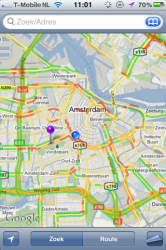 Google Maps live verkeersinformatie