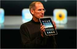 iPad als een laptop in Jobs handen