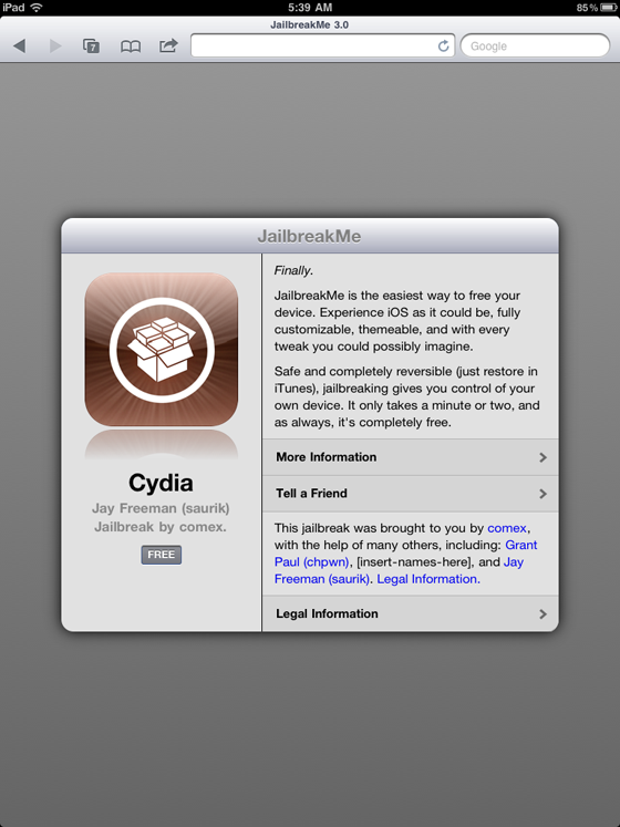 JailbreakMe.com 3.0